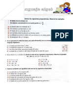 Guia de Mat 6° Lenguaje Algebraico