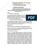 TÉRMINOS DE REFERENCIA Saneamiento Fisico Legal Rural