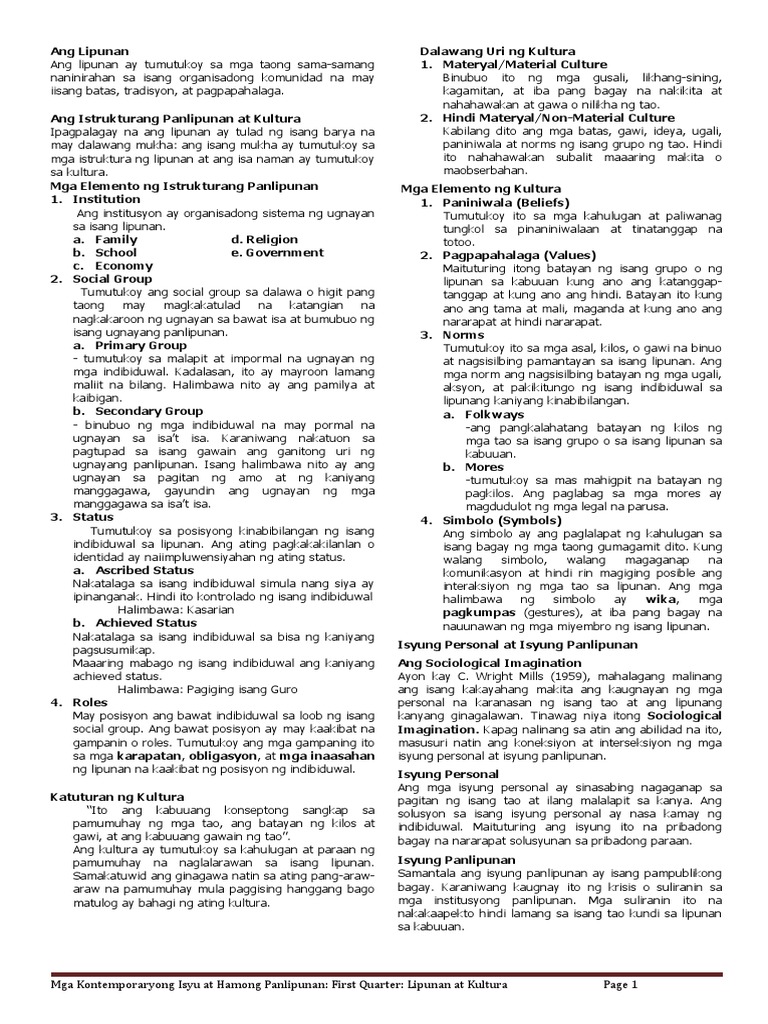 Ang Lipunan | PDF