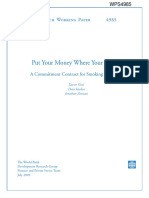 Put Your Money Where Your Butt Is: Policy Research Working Paper 4985