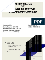 Presentation ON Analog To Digital Conversion Errors: Submitted By-Submitted To