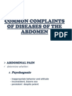 Common Complaints of Diseases of The Abdomen
