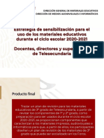 Estrategia de revisión de materiales educativos de Telesecundaria