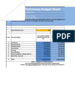 Prelimnary Estimate Sheet