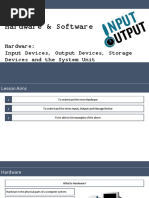 Lesson 3: Hardware & Software