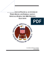 Investigation of Political Activities by White House and Federal Agency Officials During the Midterm Elections