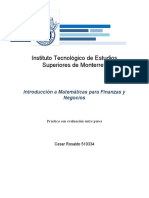 Introducción A Matemáticas para Finanzas y Negocios