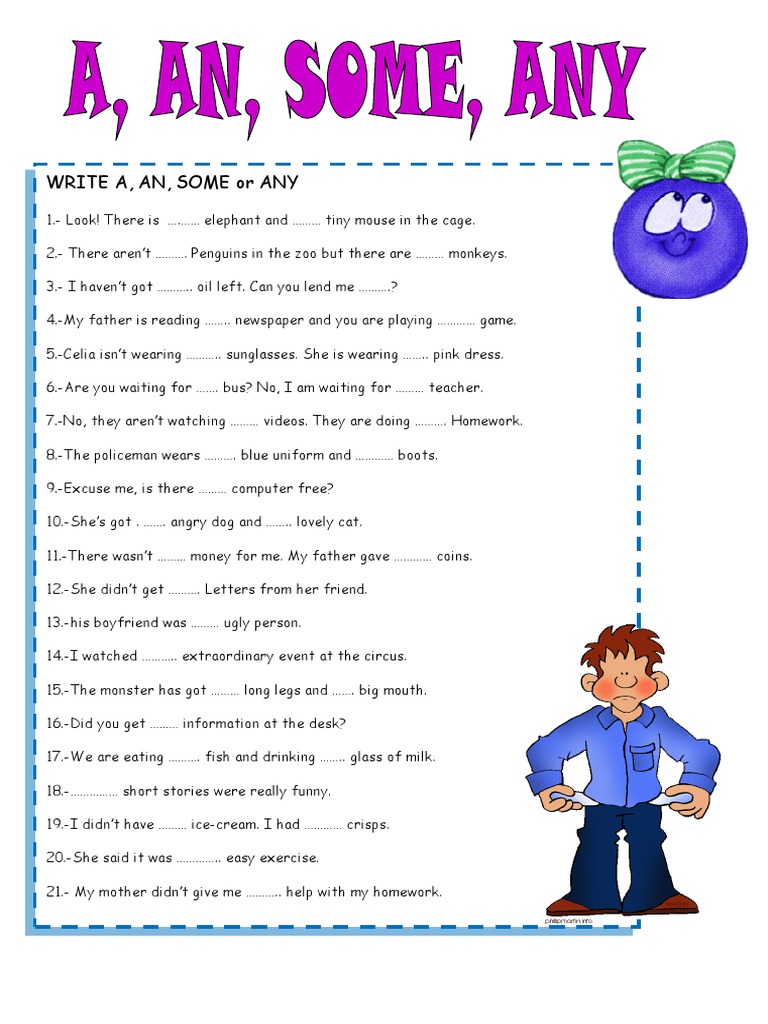 Write A, An, Some or Any | PDF