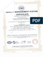Certificado ISO9001 Geletina Qunli 12 20