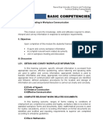 Basic Competencies: Nueva Ecija University of Science and Technology Technical Drafting Training Module Page - 1