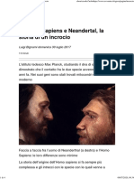 Sapiens e Neandertal, La Storia Di Un Incrocio