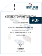 Certificate of PARTICIPATION: Nikhil Asok N