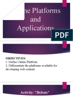 Online Platforms and Applications