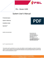 System User's Manual: FSL - Novec 1230