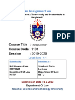 An Assignment On: Course Title Course Code Session