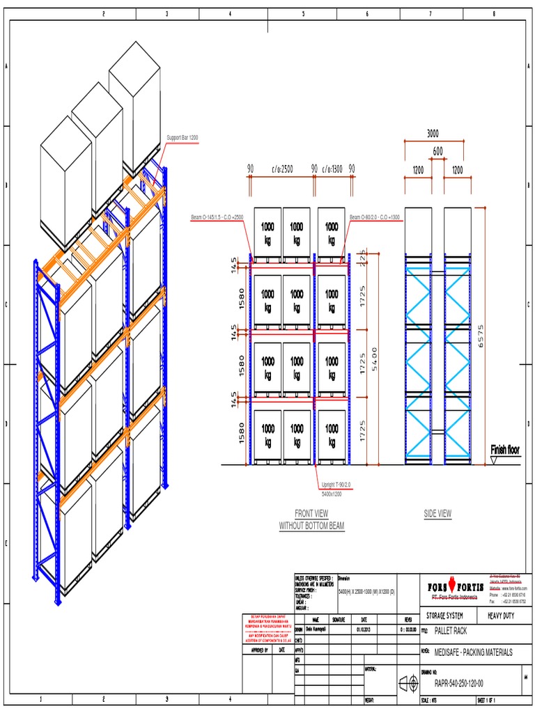 Support Bar Specifications for Pallet Rack | PDF