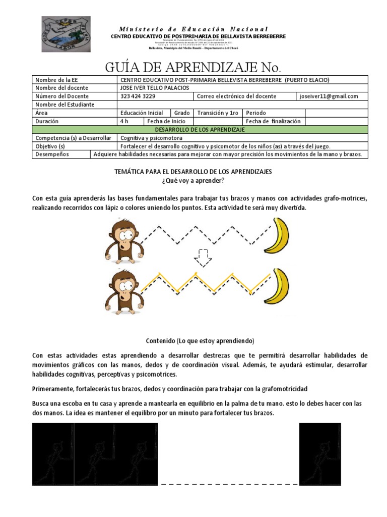 Guia de Aprendizaje Educacion Inicial | PDF | Educación de la primera ...