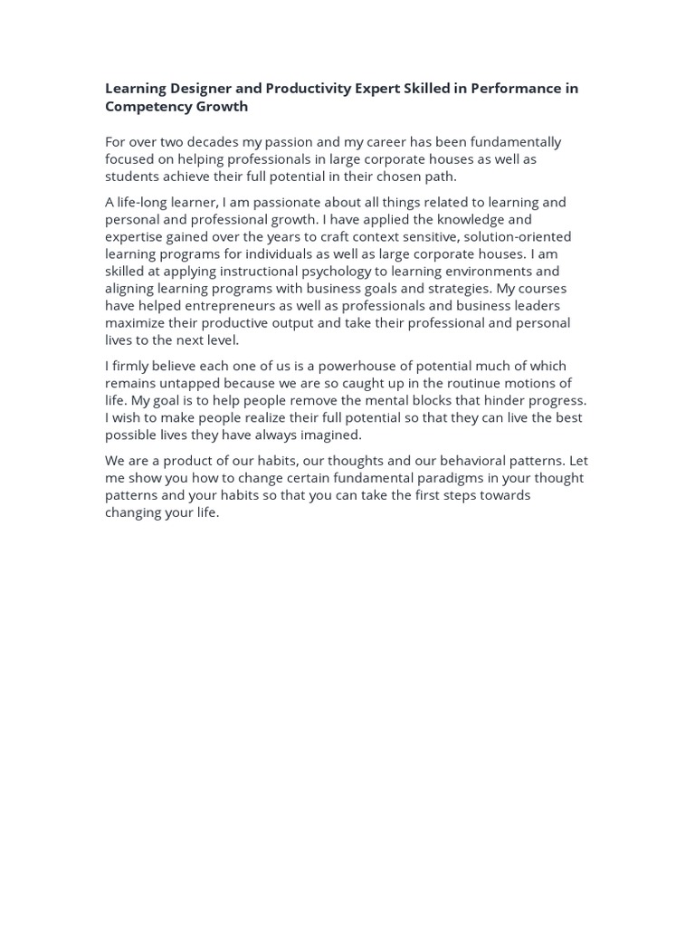 About Your Instructor Pdf