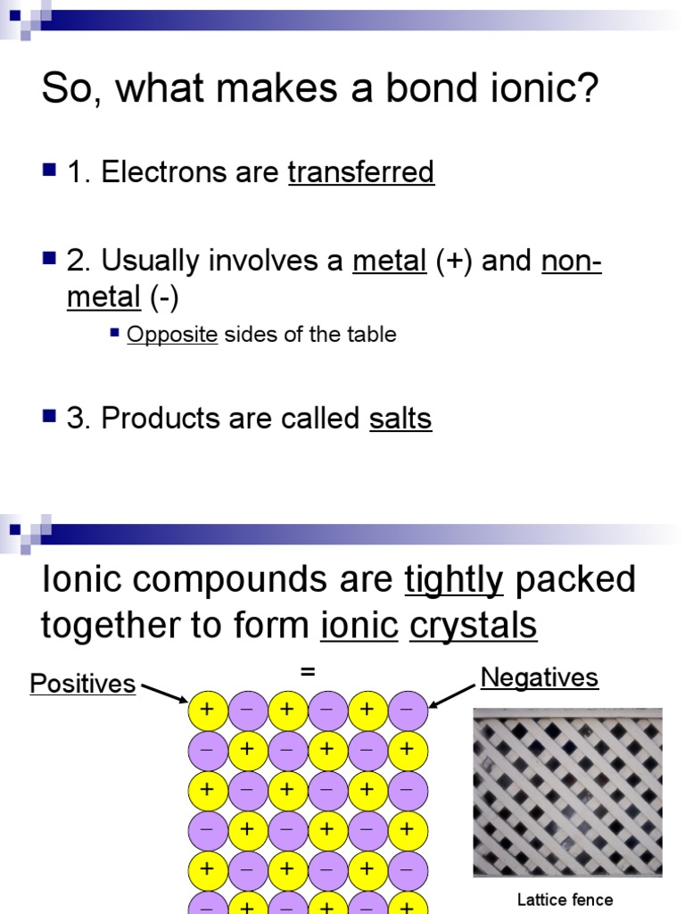 Ionic Compounds Properties Internet | PDF | Ionic Bonding | Chemical Bond