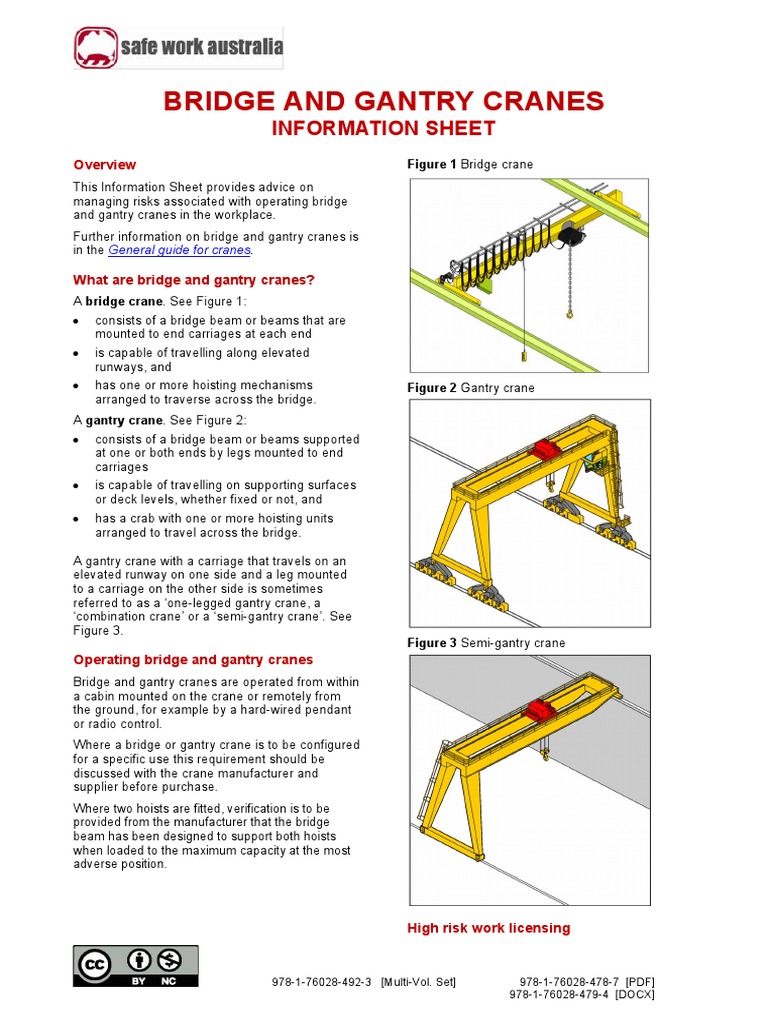 Bridge and Gantry Cranes: Information Sheet | PDF | Crane (Machine ...