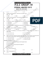 APPSC Group IV Secretarial Abilities 2012 questions answers key