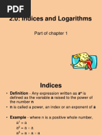 Indices and Logarithm PDF