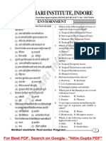 Enviornment MPPSC Test PDF in Hindi by Kothari (For More Book - WWW - GKTrickHindi.com)