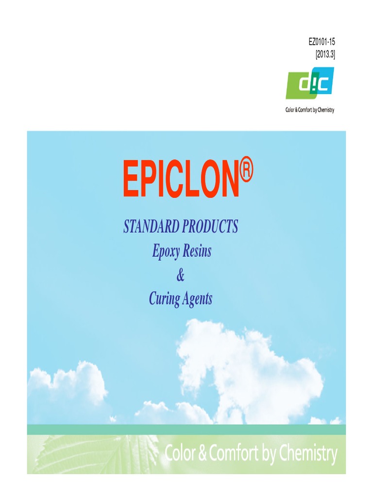 Epiclon Epiclon: Standard Products Epoxy Resins & Curing Agents | PDF ...