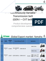 Continuously Variable Transmission Belt (GEN I - CVT Belt) : Product Development Comprehensive Summary