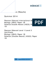 Mark Scheme (Results) Summer 2014