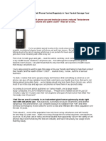 A Correlation Between Cell Phone Use and Testicular Cancer, Reduced Testosterone Levels, Lowered Seminal Volume and Sperm Count? Read On To See..