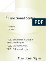 Functional Styles Classification