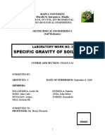 Specific Gravity of Soil Solids: Laboratory Work No. 2