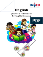 English: Quarter 1 - Module 3: Loving Its Meaning