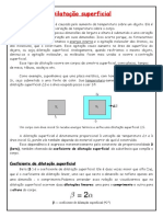 Dilatação Superficial 2º Ano Física