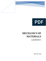 Mechanics of Materials: Lab Report 9