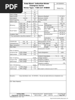 Routine Test Certificate 3ph Ind. Motor: Name Plate Data | PDF ...