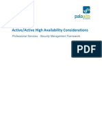 Active/Active High Availability Considerations: Professional Services - Security Management Framework