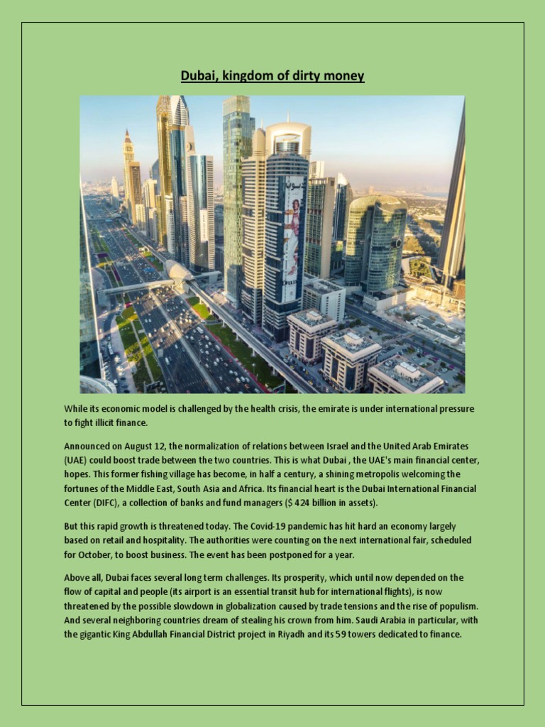 Dubai Money Laundering UAE Corruption Rashid AL Maktoum PDF