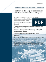 Hardware-in-the-Loop Co-Simulation of Distribution Grid For Demand Response