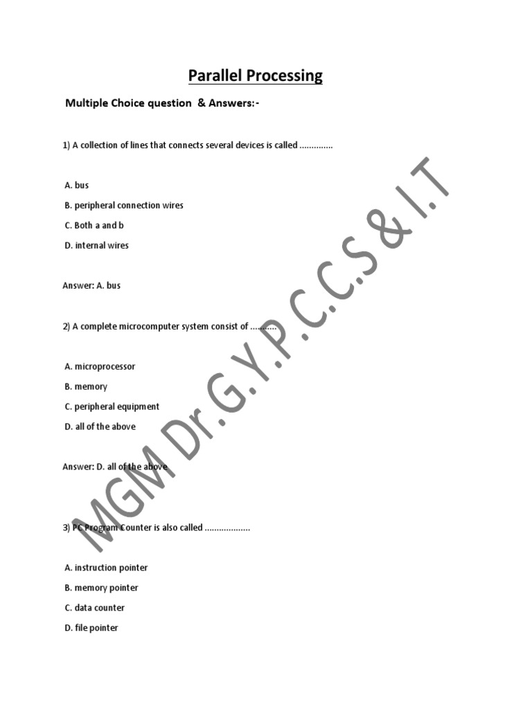 Parallel Processing PDF | PDF | Central Processing Unit | Computer Data ...