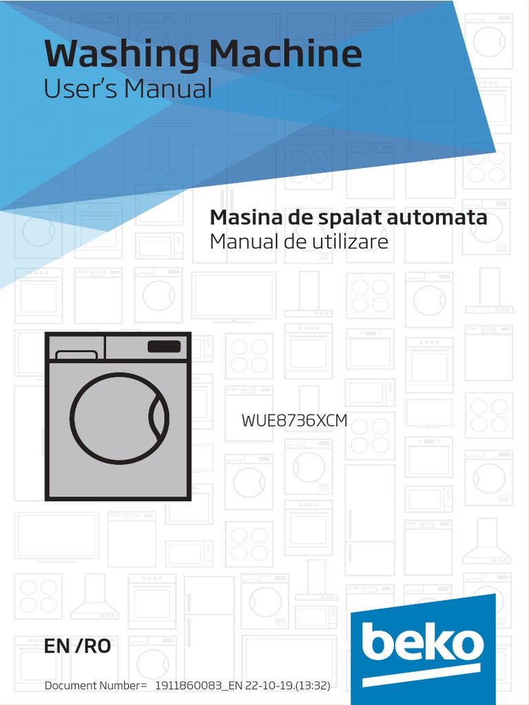 Washing Machine User's Manual PDF Washing Machine Laundry