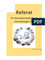 Pe Tema:biomateriale in Stomatologie (T4) : Referat