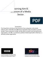 Learning Aim B: Structure of A Media Sector