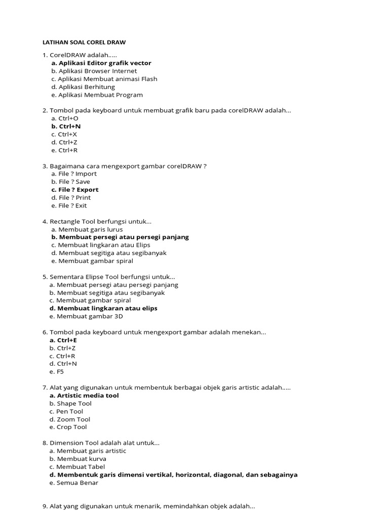 Latihan Soal Corel Draw Gc Pdf