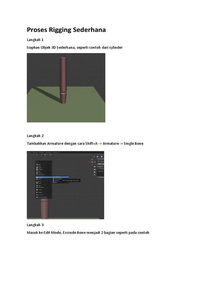 Proses Rigging untuk Objek 3D | PDF | Teknologi & Rekayasa