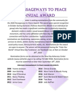 Passageways To Peace Info and Nom Form 2020 1