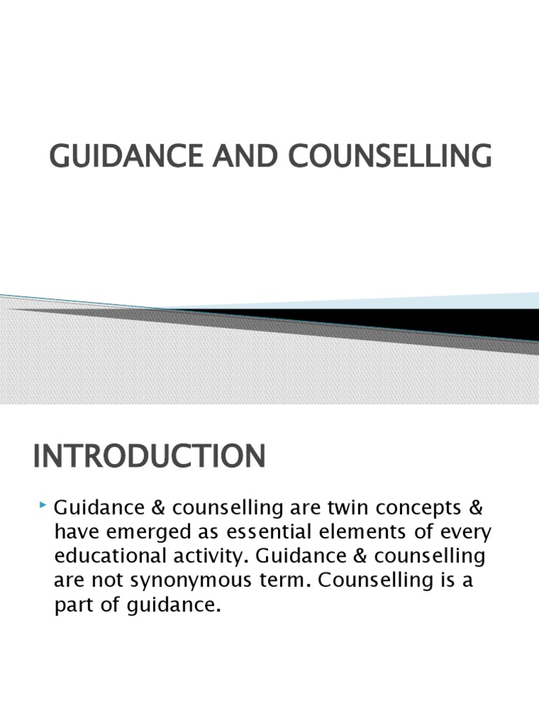 Guidance and Counselling Overview | PDF | Psychotherapy | Attitude ...