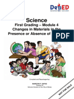 Science: First Grading - Module 4 Changes in Materials in The Presence or Absence of Oxygen