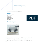 8X8 Dot Matrix Experiment Material: Product Description